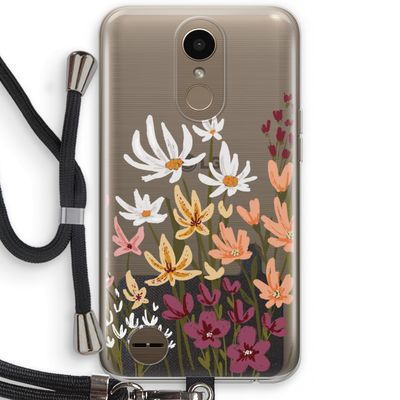 Painted wildflowers: LG K10 (2017) Transparant Hoesje met koord