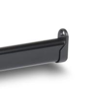 Open wandflens ovaal 30x15 mm zwart - per stuk