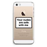 Safe with me: iPhone 5 / 5S / SE Transparant Hoesje - thumbnail