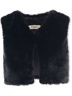 Tulleen gilet en fourrure artificielle - Noir