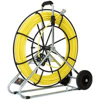 Glasvezel trekveer 100M 7,5MM M12 haspel 730mm voor buizen van 50 tot 120mm met standaard Runpo 10080