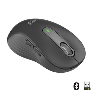 Logitech Signature M650 L Linkshandige Draadloze Muis - Voor grotere, linkerhanden, 2 jaar batterijduur, stil klikken, aanpasbare zijknoppen, Bluetooth, compatibel met meerdere apparaten