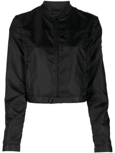 MM6 Maison Margiela veste crop à patch logo - Noir
