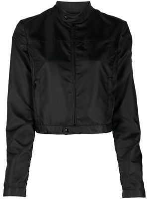 MM6 Maison Margiela veste crop à patch logo - Noir