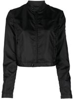 MM6 Maison Margiela veste crop à patch logo - Noir MM6 Maison Margiela veste crop à patch logo - Noir