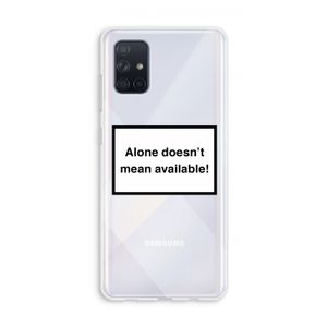 Alone: Galaxy A71 Transparant Hoesje