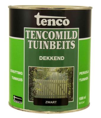 Dekkend zwart 1l mild verf/beits - Tenco