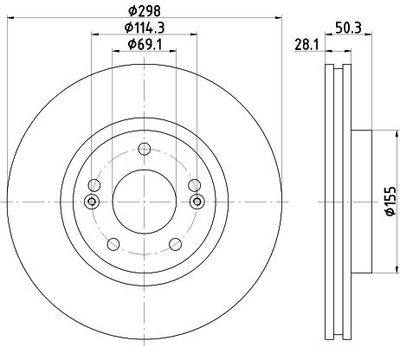 Remschijf Gecoat 55536PRO 8DD355119251