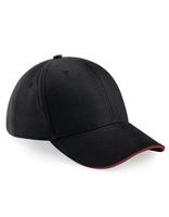 Beechfield CB20 Athleisure 6 Panel Cap - Black/Classic Red - One Size