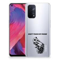 OPPO A93 5G Silicone-hoesje Gun Don't Touch My Phone - thumbnail