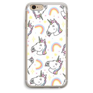 Rainbow Unicorn: iPhone 6 Plus / 6S Plus Transparant Hoesje