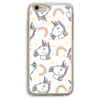 Rainbow Unicorn: iPhone 6 Plus / 6S Plus Transparant Hoesje