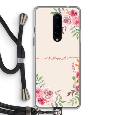 Rozen: OnePlus 8 Transparant Hoesje met koord