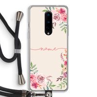 Rozen: OnePlus 8 Transparant Hoesje met koord
