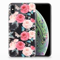 Apple iPhone Xs Max | TPU Case | Butterfly Roses
