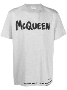 Alexander McQueen t-shirt à logo imprimé - Gris