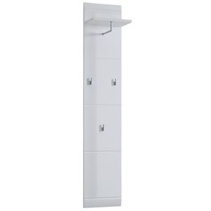 Kapstokpaneel Adana 170 cm hoog in hoogglans Wit