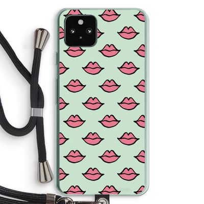 Lipjes: Pixel 5a 5G Transparant Hoesje met koord