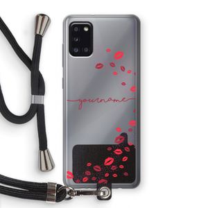 Kusjes: Samsung Galaxy A31 Transparant Hoesje met koord