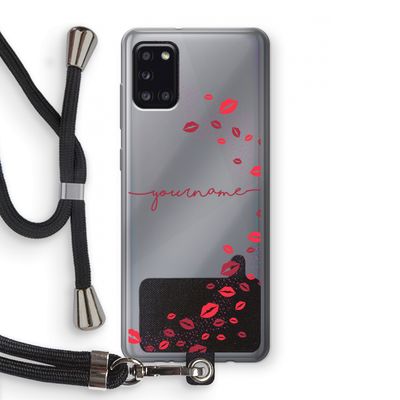 Kusjes: Samsung Galaxy A31 Transparant Hoesje met koord