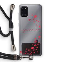Kusjes: Samsung Galaxy A31 Transparant Hoesje met koord
