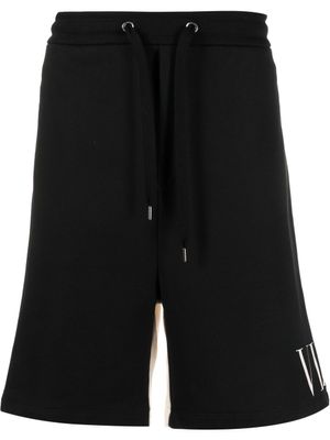 Valentino Garavani short de sport VLTN à design bicolore - Noir