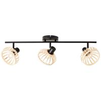 Brilliant Houten plafondlamp Norah 3-lichts 99739/76