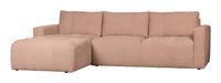 vtwonen Loungebank 'Bar' Links, Washed look, kleur Roze