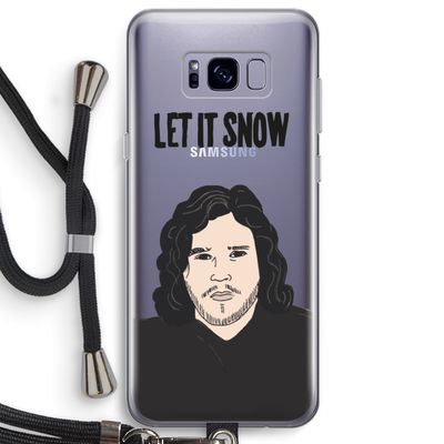Let It Snow: Samsung Galaxy S8 Plus Transparant Hoesje met koord