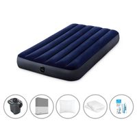 Intex Luchtbedset - 1-Persoons - 99 x 191 x 25 cm - Blauw + Accessoires - thumbnail