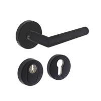 Intersteel veiligheidsbeslag kruk/kruk - Jura - SKG*** met kerntrekbeveiliging - rond - ø53 mm - zwart - thumbnail