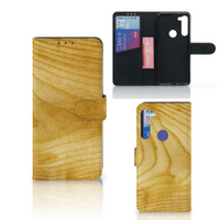 Motorola G8 Power Book Style Case Licht Hout