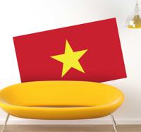 Muursticker vlag Vietnam