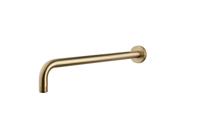 Wiesbaden luxe douche-arm rond muurbev. 35cm geborsteld messing