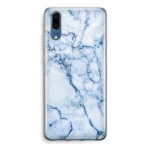 Blauw marmer: Huawei P20 Transparant Hoesje