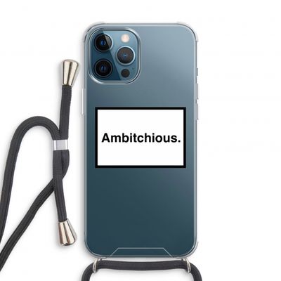 Ambitchious: iPhone 12 Pro Transparant Hoesje met koord
