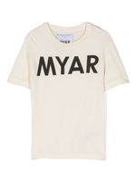 MYAR KIDS t-shirt en coton à logo imprimé - Tons neutres