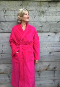 Sauna badjas roze - S