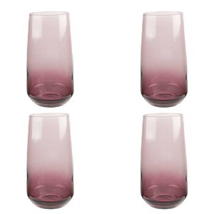 HAES DECO - Waterglas, Drinkglas set van 4 glazen - inhoud glas 430 ml / Ø 6x14 cm