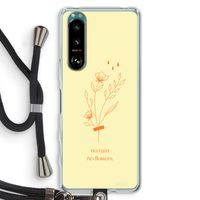 No rain no flowers: Sony Xperia 5 III Transparant Hoesje met koord