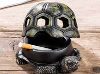 Hi Asbak met deksel - Schildpad asbak - 14 x 11 x 8 cm