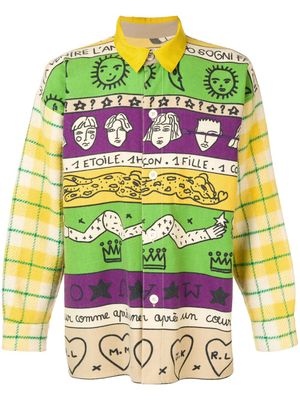 JC de Castelbajac Pre-Owned chemise imprimée - Jaune