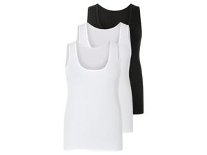 esmara 3 dames hemden (Zwart/wit, 3XL)