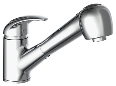 Schutte ALBATROS ééngreepsmengkraan keuken met uittrekbare sproeier | chroom
 33370