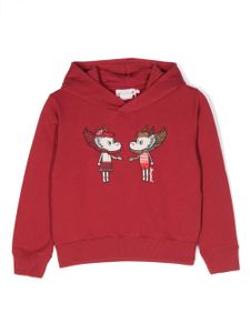 Bonpoint hoodie à broderies - Rouge