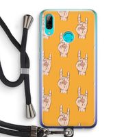 Rock: Huawei P Smart (2019) Transparant Hoesje met koord