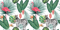 Flamingo & zebra dier vinyl tapijt Flamingo & zebra dier vinyl tapijt