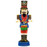 185 cm Verlichte Notenkraker met Trommel Verlichte 3D Kerstsoldaat Glitter Kerstfiguur met Kabelbinders en Grondpennen 100 LED-Lampjes 185 cm Verlichte Notenkraker met Trommel Verlichte 3D Kerstsoldaat Glitter Kerstfiguur met Kabelbinders en Grondpennen 100 LED-Lampjes