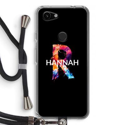 Abstract Spectrum: Pixel 3a Transparant Hoesje met koord