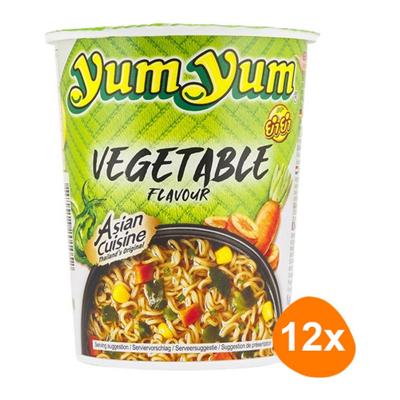 Yum Yum - Instant Noedels Groente - 12 Cups